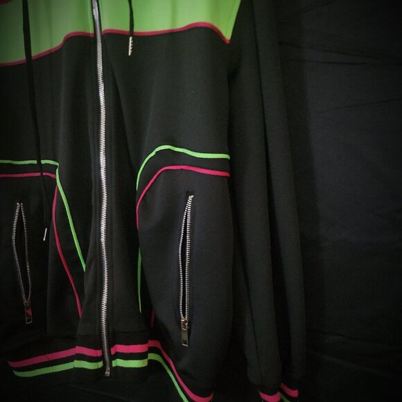 Demolition Medium Multicolor Jacket A STUNNER Pink And Green - Picture 5 of 12